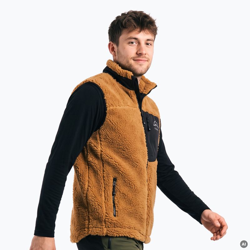 Pánský bezrukávník KADVA RODVIK VEST hnědý 5