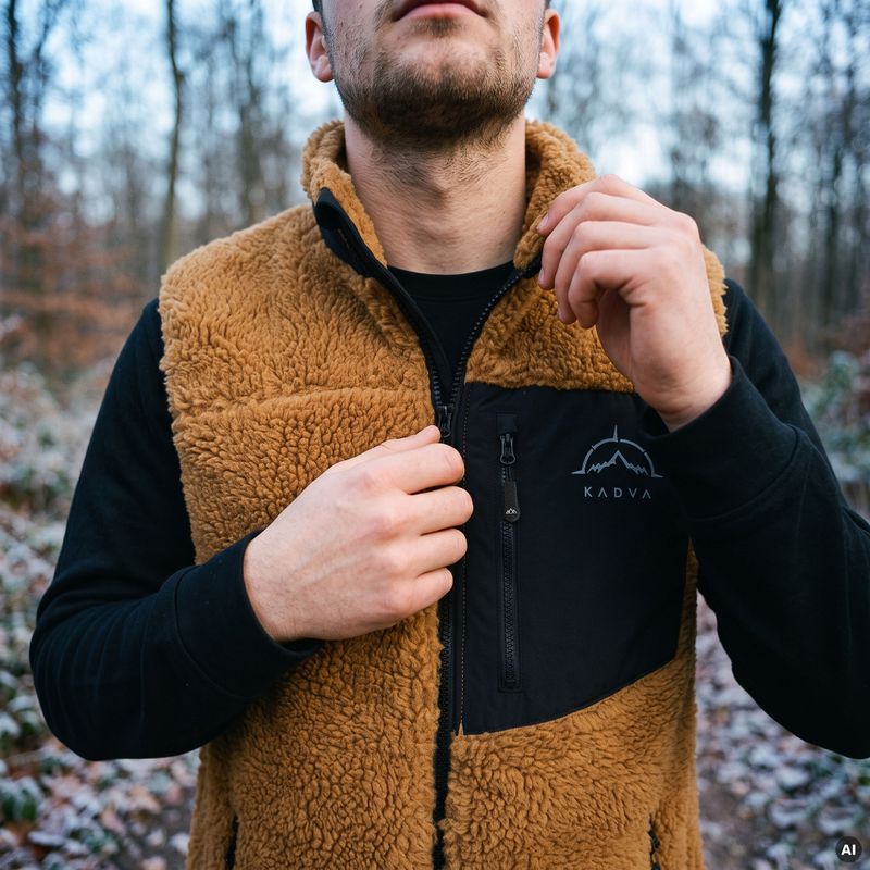 Pánský bezrukávník KADVA RODVIK VEST hnědý 12