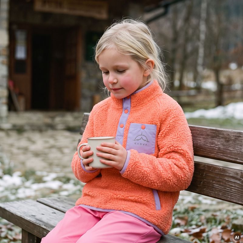 Dětská fleecová mikina KADVA RODIA KDG oranžová 10