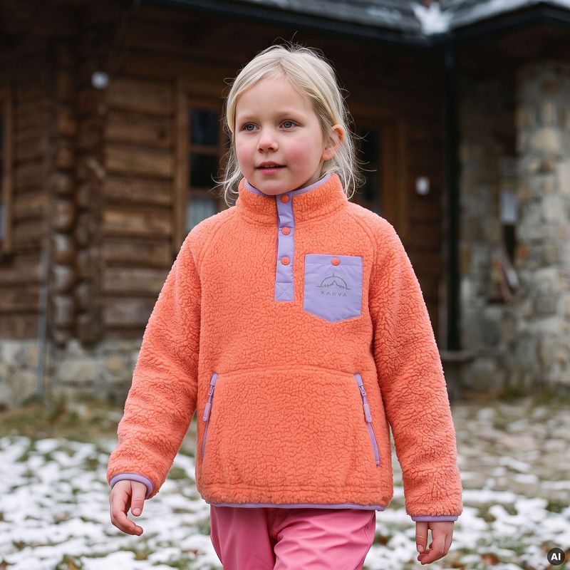 Dětská fleecová mikina KADVA RODIA KDG oranžová 11