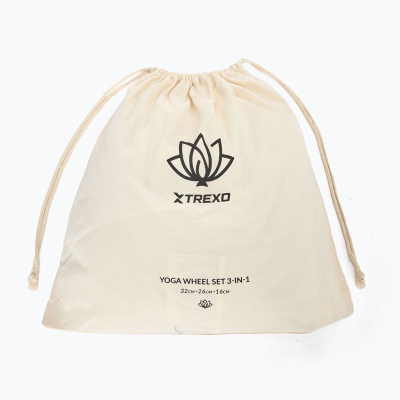 Sada jógových kruhů 3 v 1 XTREXO Flowheel olive 9