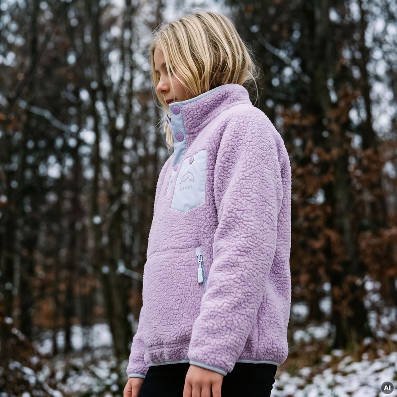 Dětská fleecová mikina KADVA RODIA JRG fialová 12