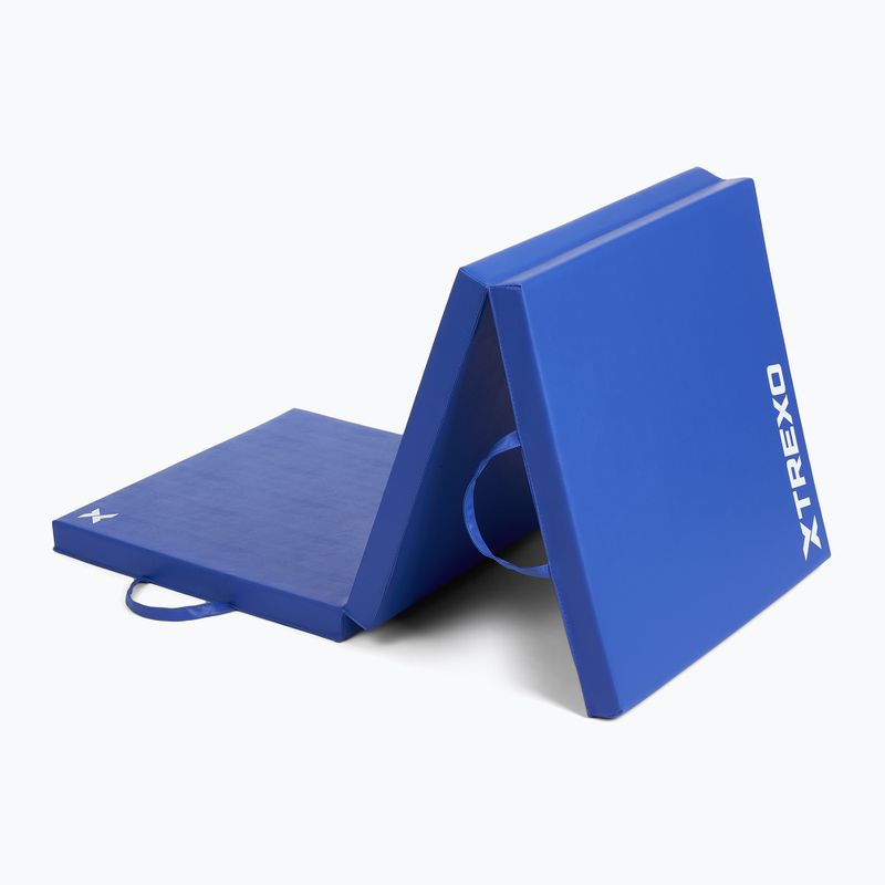 Skládací gymnastická matrace TREXO 180 x 60 x 5 cm blue