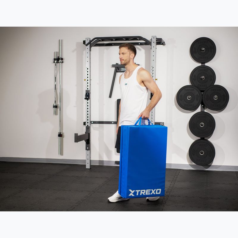 Skládací gymnastická matrace TREXO 195 x 80 x 5 cm blue 12