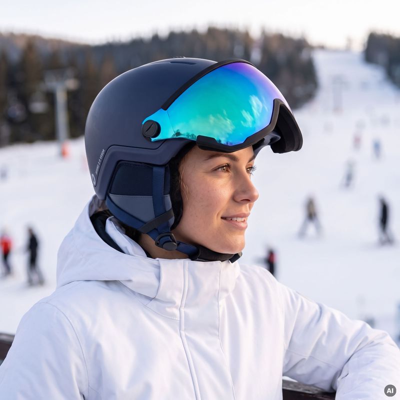 Lyžařská helma ATTABO Avens 2.0 Visor modrá 6