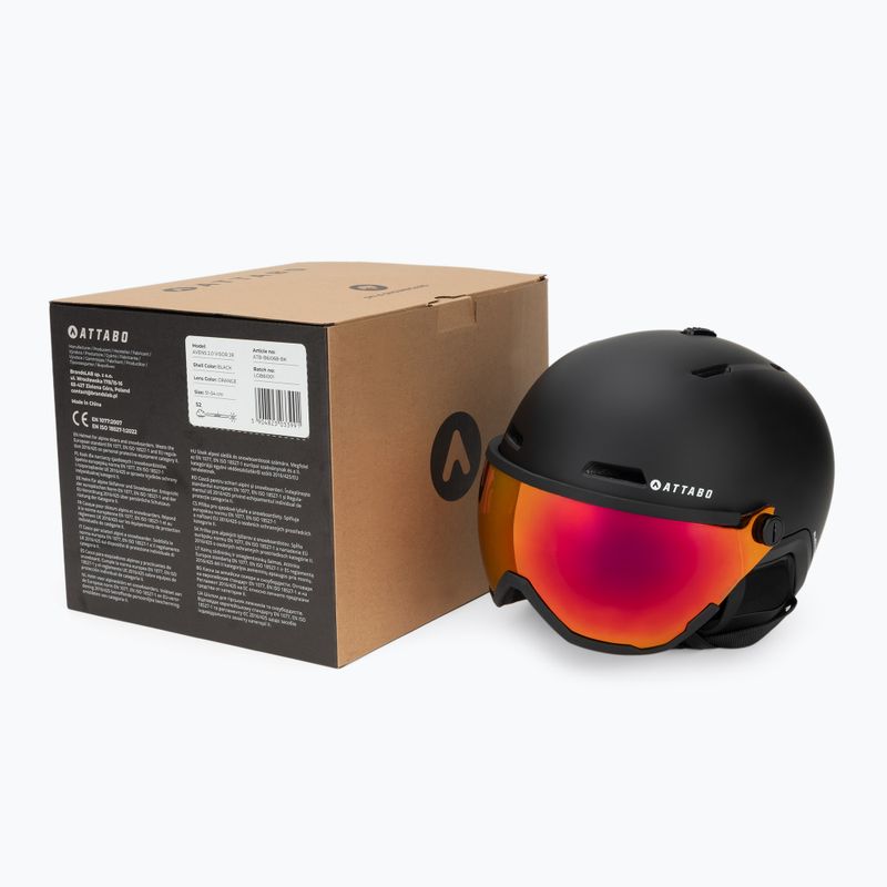 Dětská lyžařská helma ATTABO Avens 2.0 Jr Visor černá 9