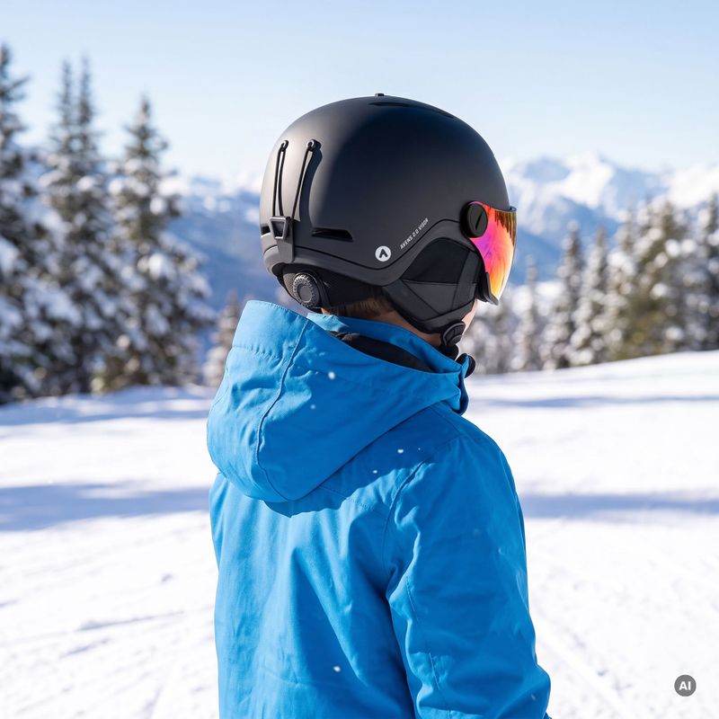 Dětská lyžařská helma ATTABO Avens 2.0 Jr Visor černá 15