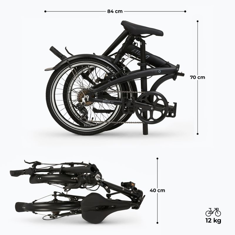 Skládací městské kolo ATTABO Breve 2.0 black 2