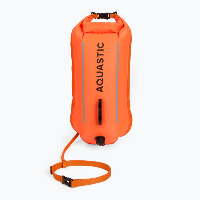 Záchranný plovák na plavání s kapsou AQUASTIC double-chamber orange
