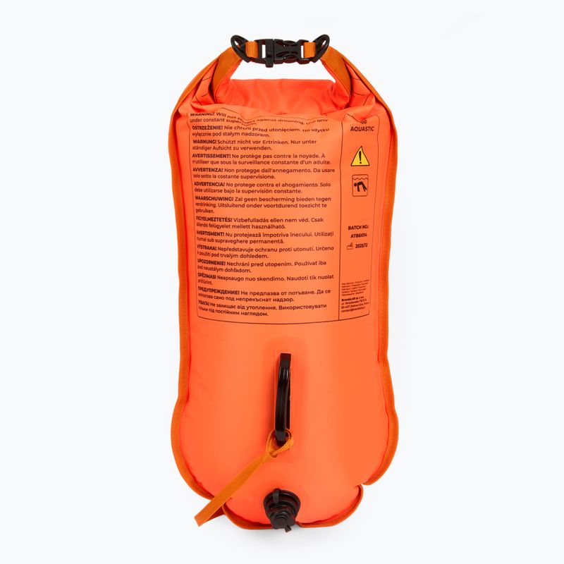 Záchranný plovák na plavání s kapsou AQUASTIC double-chamber orange 4