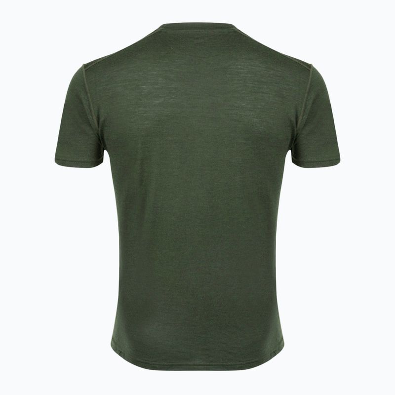 Pánské termoregulační tričko WOOLCANO Merino 100% TEE0546 zelené 6