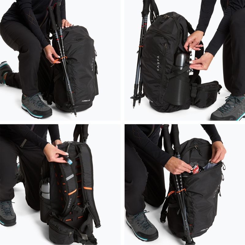 Turistický batoh KADVA Fleiro 30 l černý 12