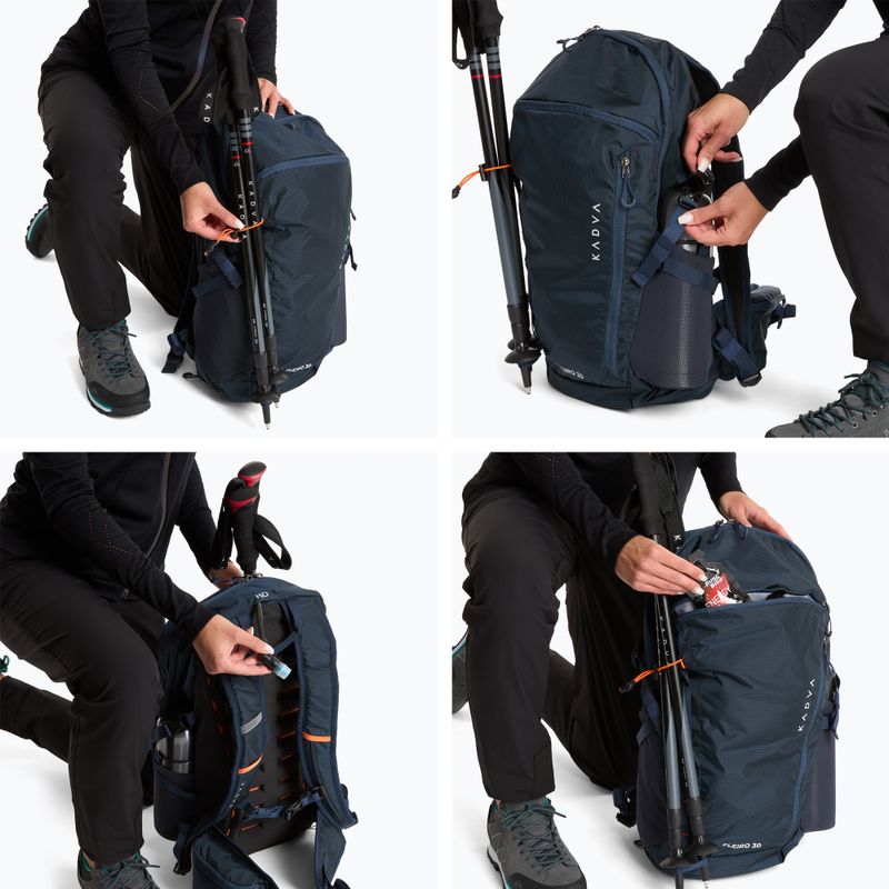 Turistický batoh KADVA Fleiro 30 l modrý 13