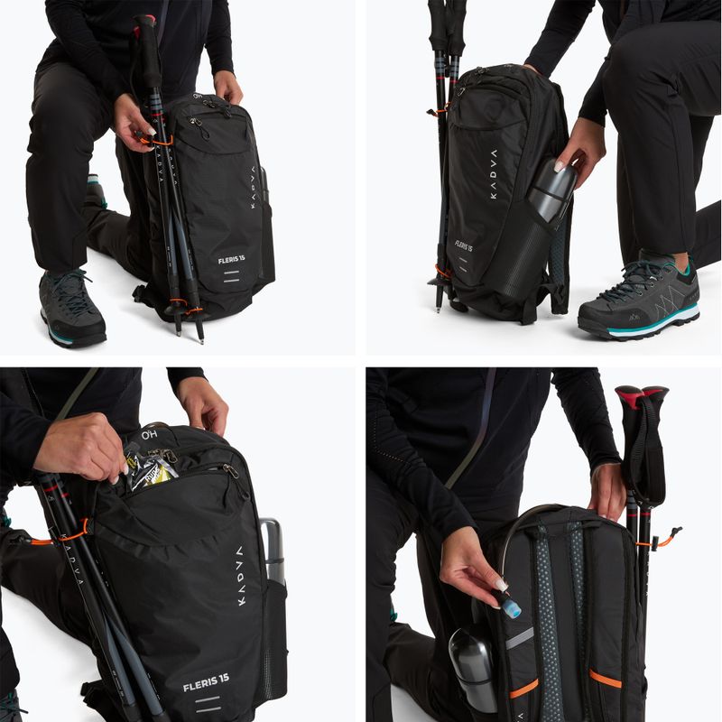 Turistický batoh KADVA Fleris 15 l černý 11