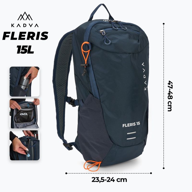 Turistický batoh KADVA Fleris 15 l modrý 2