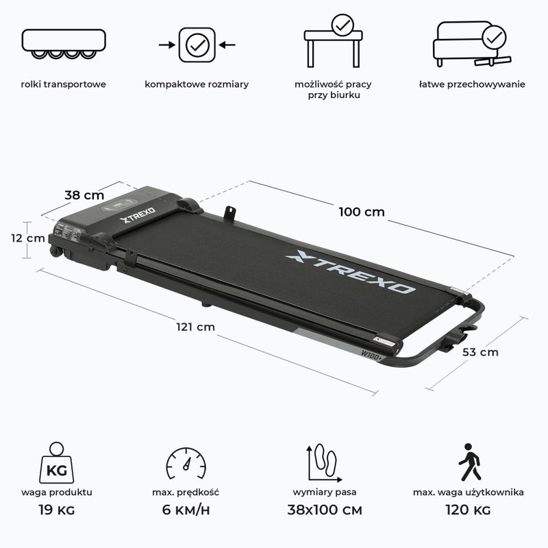 Běžecký pás XTREXO W100+ black 3