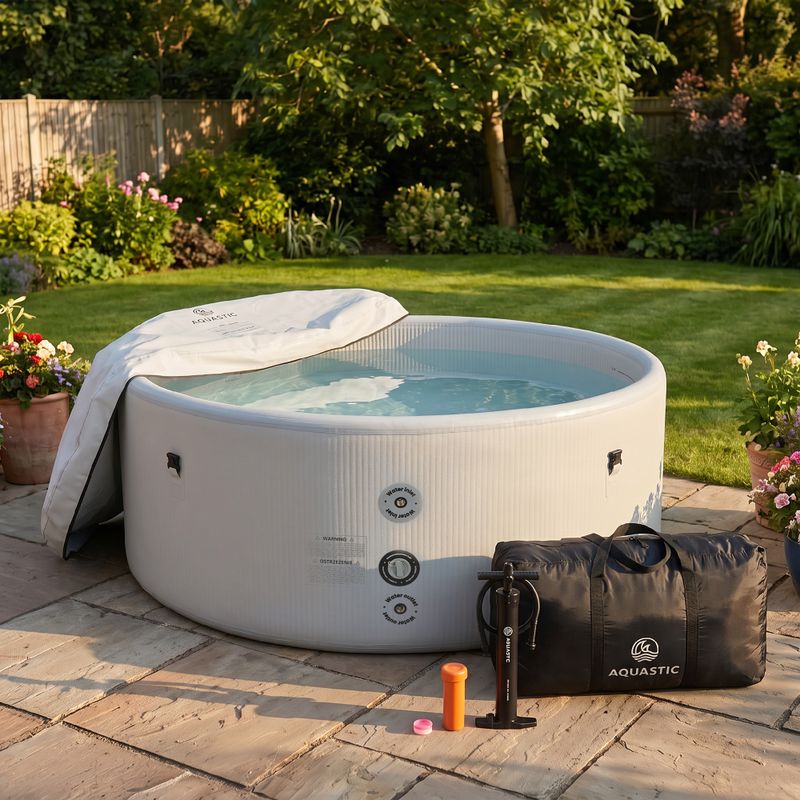 Bazén nafukovací AQUASTIC ONSEN drop stitch 1200 l 178 cm šedý 18