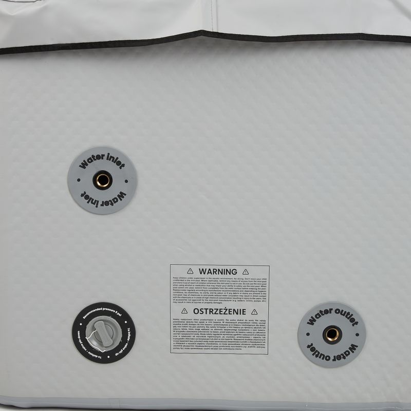 Nafukovací bazén AQUASTIC ONSEN drop stitch 1400 l 186 cm šedý 8