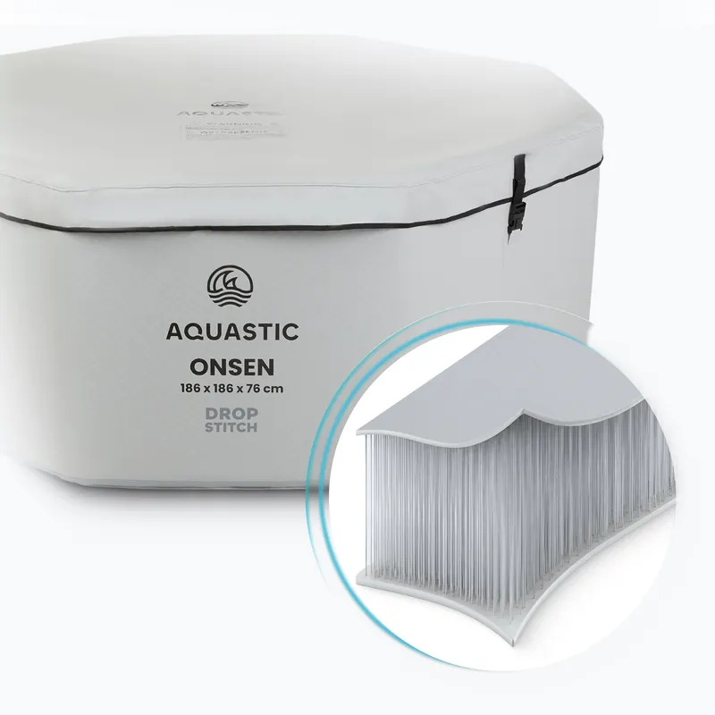 Nafukovací bazén AQUASTIC ONSEN drop stitch 1400 l 186 cm šedý 14
