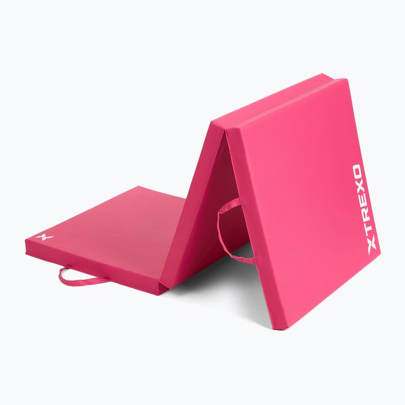 Skládací gymnastická matrace TREXO 180 x 60 x 5 cm pink