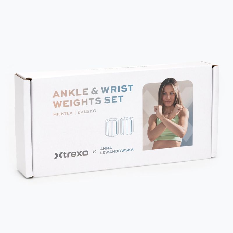 Závaží na kotníky a zápěstí XTREXO x Anna Lewandowska Bangles 215 Milktea 9