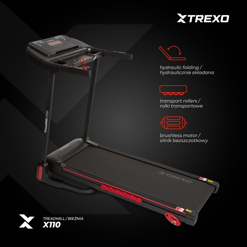 Elektrický běžecký pás TREXO X110 black 11