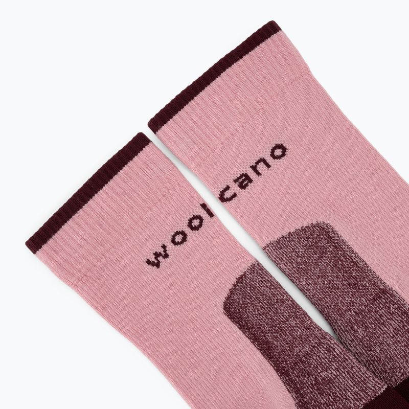 Dámské ponožky Woolcano SCK1098 Różowy/Bordowy 3