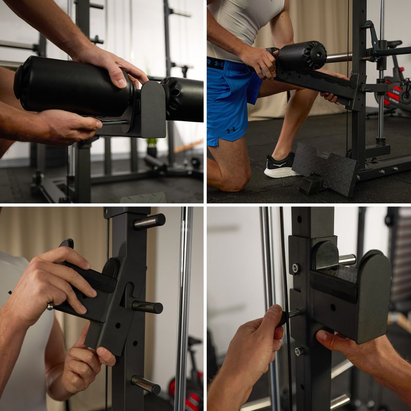 Posilovací věž s kladkou XTREXO Hector Commercial black 9