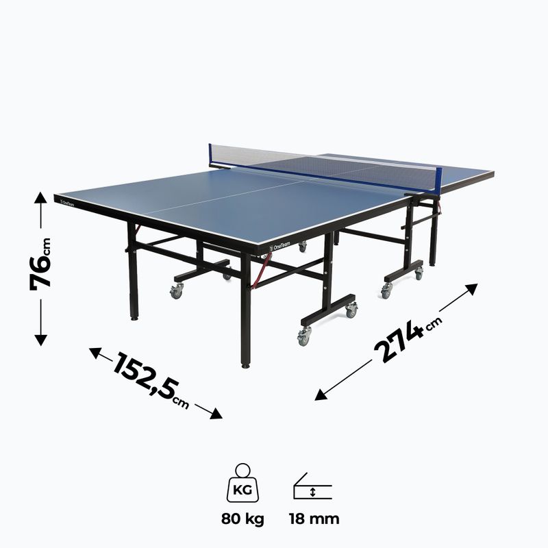 Stůl na stolní tenis OneTeam OT-TTI-03 blue 2