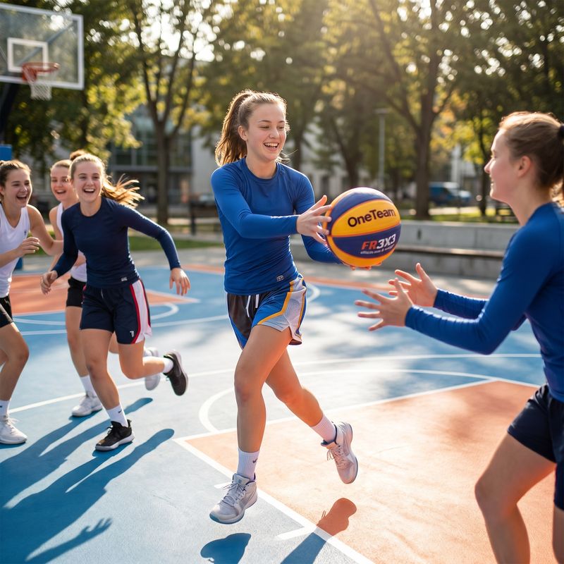 Basketbalový míč  OneTeam Rim Rush Fiba 3x3 blue 6