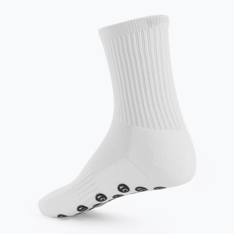 Dětské fotbalové ponožky OneTeam Precision Grip non-slip 2-pack white 2