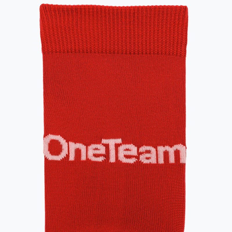 Fotbalové ponožky OneTeam Precision football socks sada 2-pack červená 3
