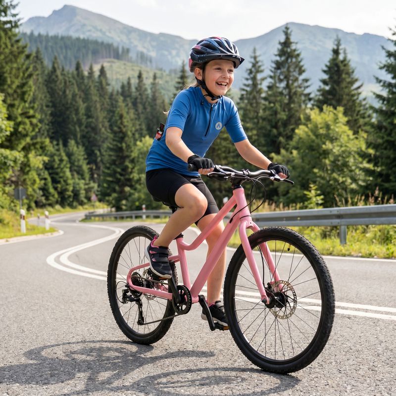 Dětské cyklistické tričko ATTABO TEVRA JR krátký zip modré 7