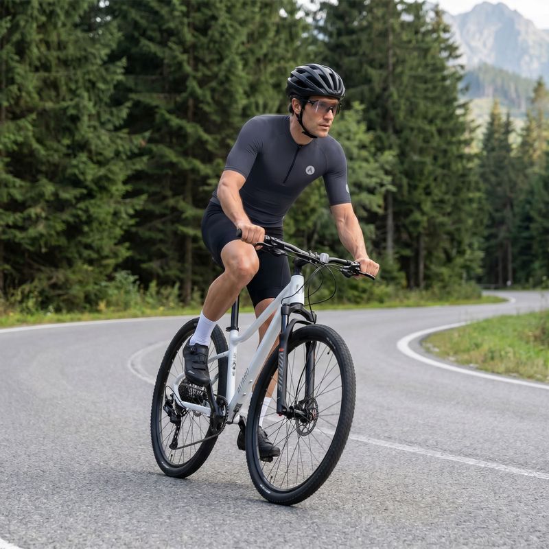 Pánská cyklistická tričko ATTABO TEVRA krátký zip černé 7