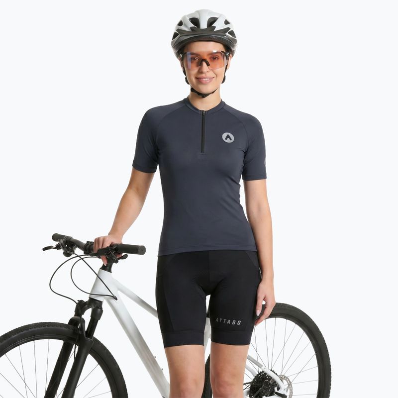 Dámské cyklistické tričko ATTABO TEVRA krátký zip černé 5
