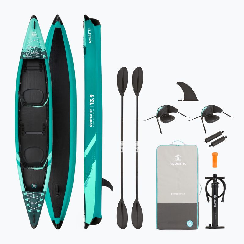 Nafukovací kajak pro 2 osoby AQUASTIC Cortez 13'9" 420 cm green