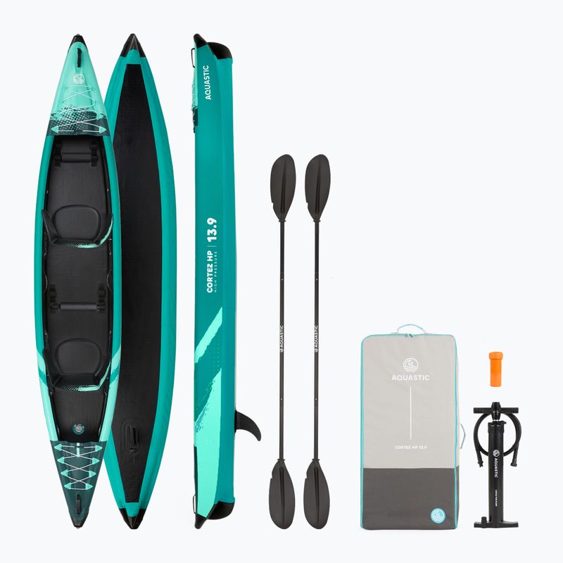 Nafukovací kajak pro 2 osoby AQUASTIC Cortez 13'9" 420 cm green