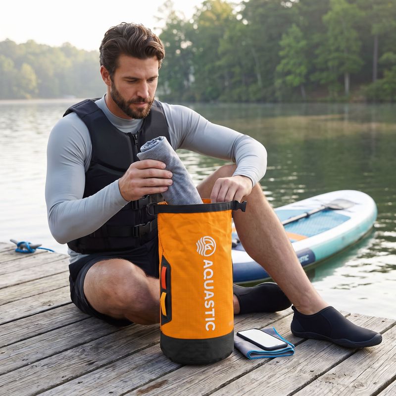 Vodotěsný vak AQUASTIC Dry Bag 8 l Nylon/TPU orange 3