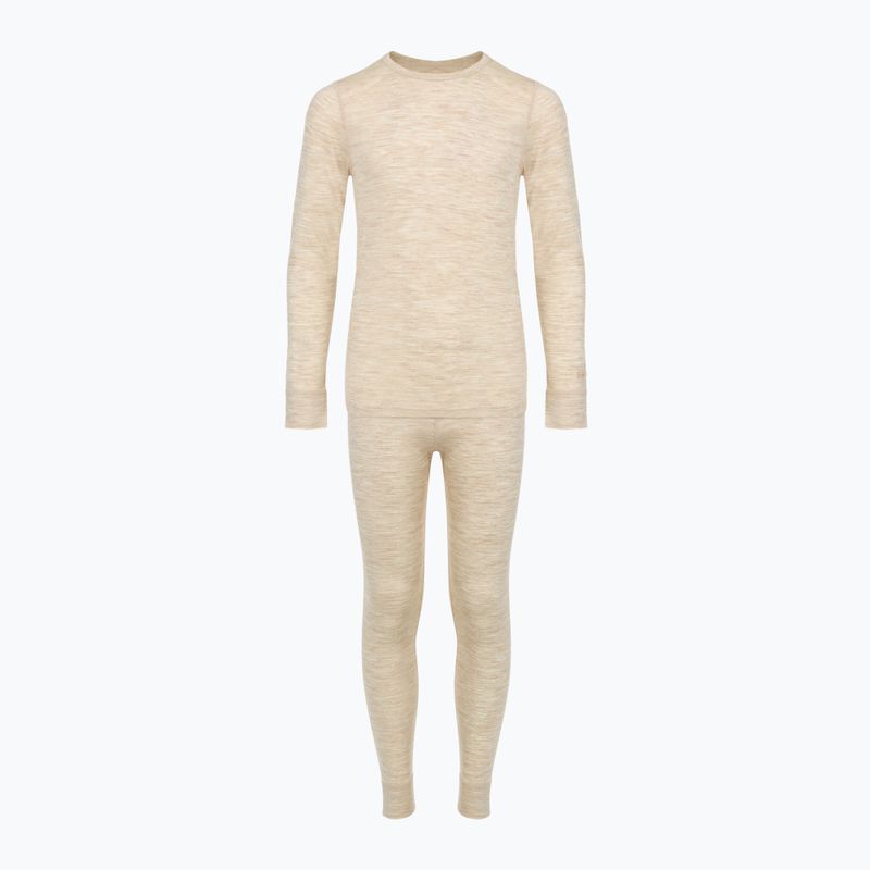 Dětská sada termoprádla WOOLCANO Merino SET0683 beige 8