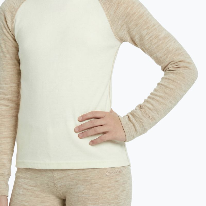 Dětská sada termoprádla WOOLCANO Merino SET0982 beige 4