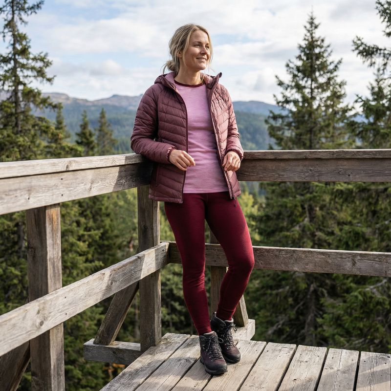 Sada termoprádla WOOLCANO Merino SET0980 purple 8