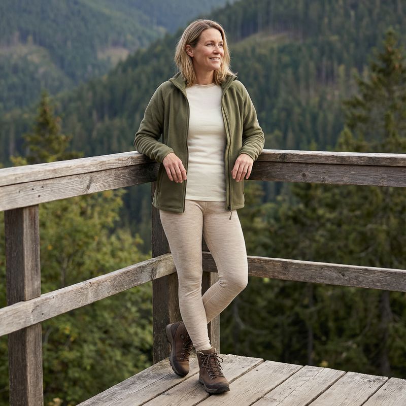 Sada termoprádla WOOLCANO Merino SET0980 beige 8