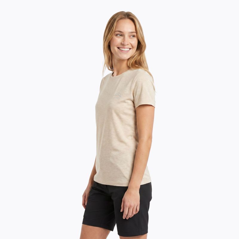 Dámské trekové tričko KADVA Merivra merino beige 3