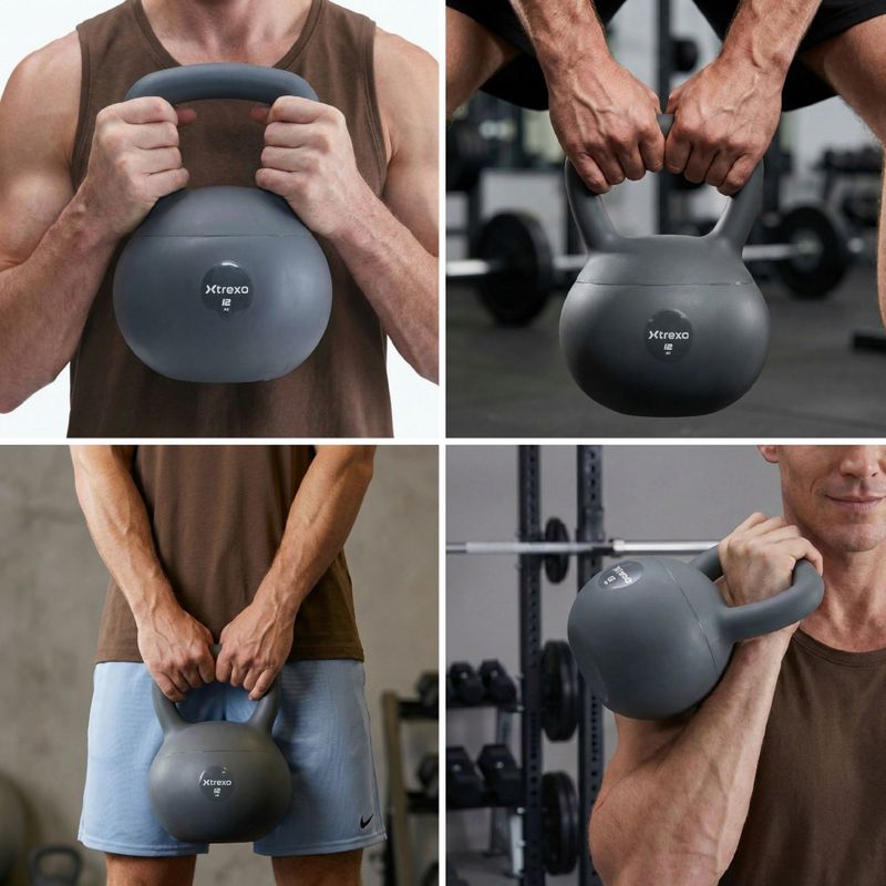 Měkký kettlebell XTREXO 12 kg grey 6