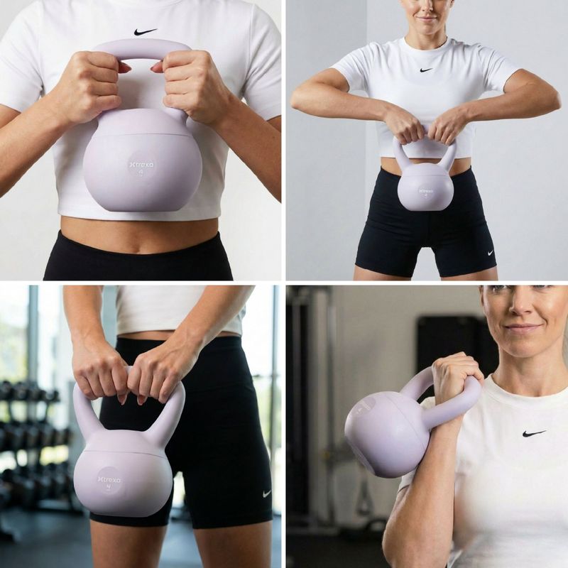 Kettlebell SOFT XTREXO 4 kg fialový 6