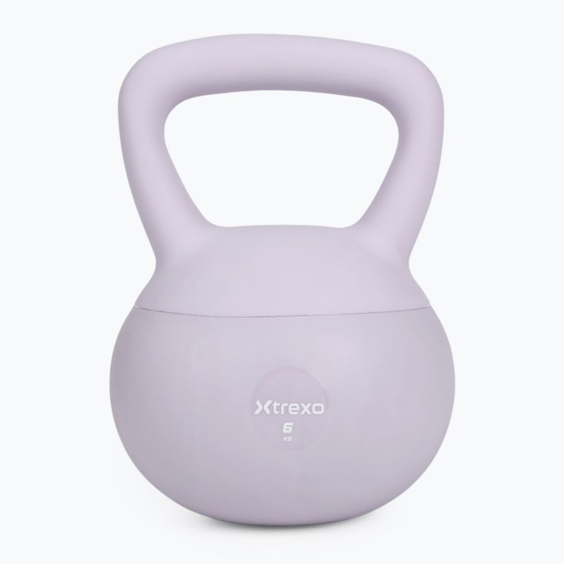 Kettlebell SOFT XTREXO 6 kg fialový
