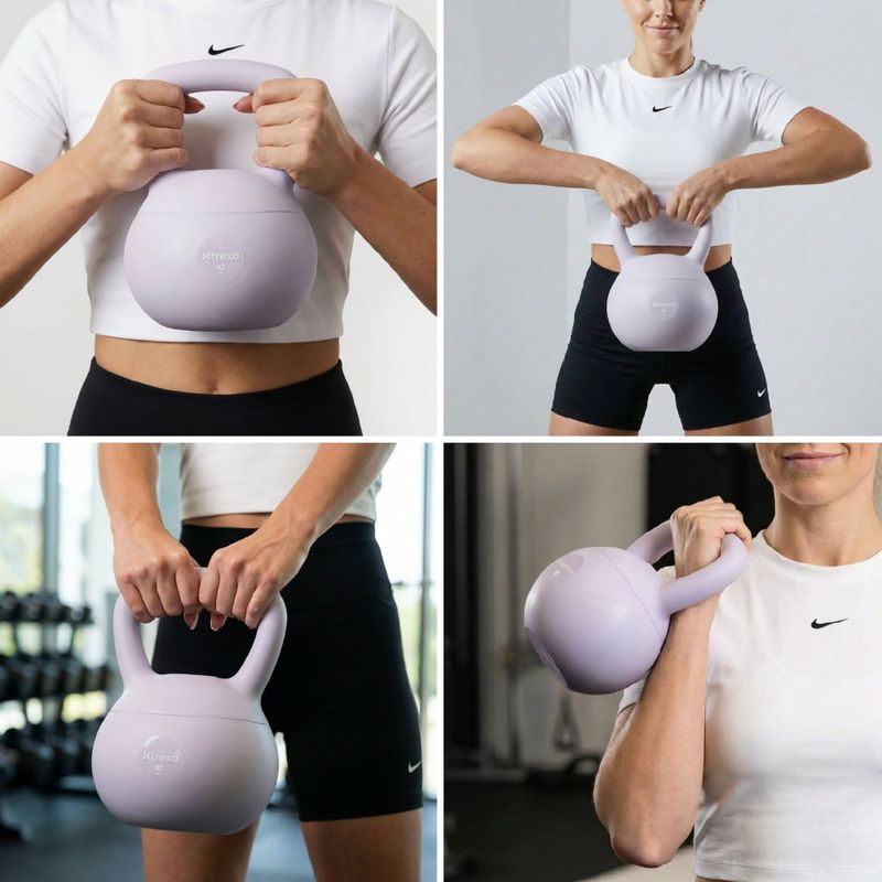 Měkký kettlebell XTREXO 10 kg purple 6