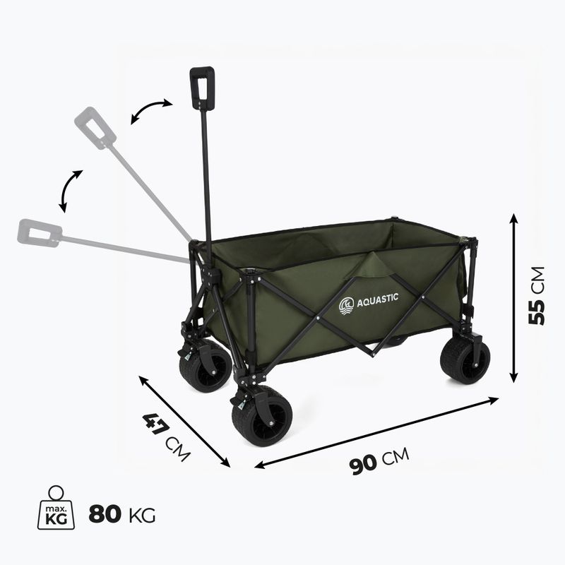 Přepravní skládací vozík AQUASTIC Caro green 11