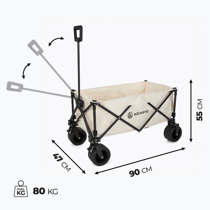 Přepravní skládací vozík AQUASTIC Caro beige 11