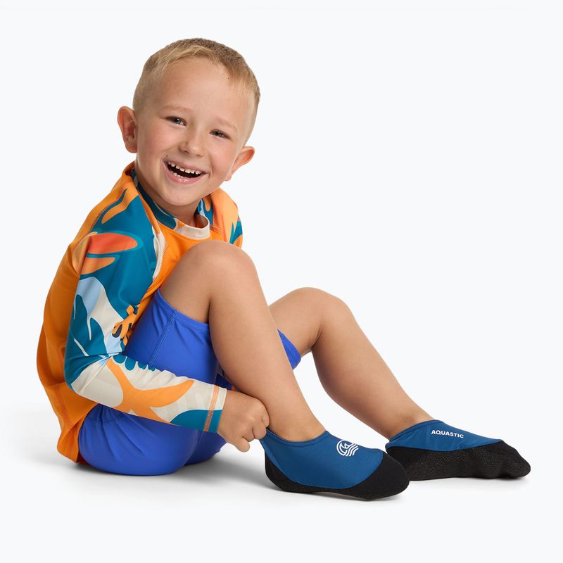 Dětské bazénové ponožky  AQUASTIC Seavie Anti-Slip blue 3